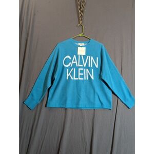 Calvin Klein Teal Pullover Sweater Size Large Long Sleeve